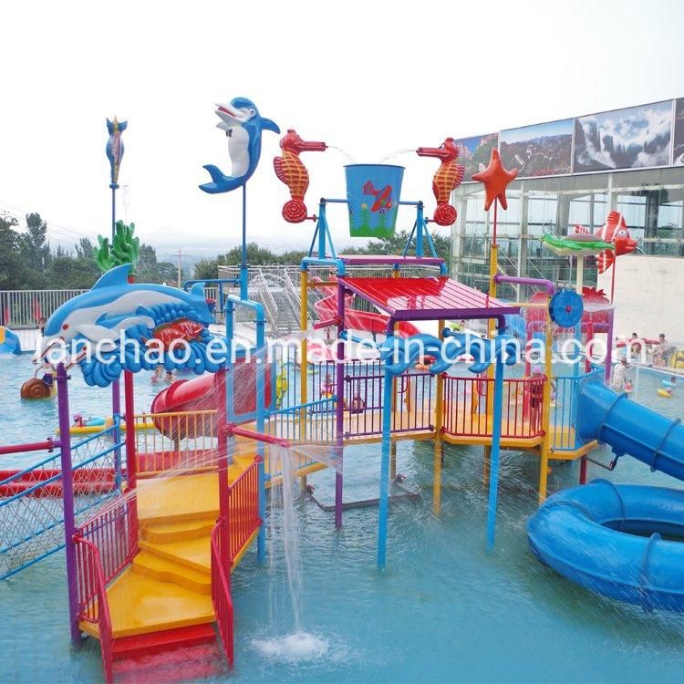 Fiberglass Kids Water Slide Aqua Park Playground
