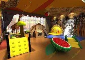 Cartoon Animal Theme Indoor Playground Soft Toddler Playground