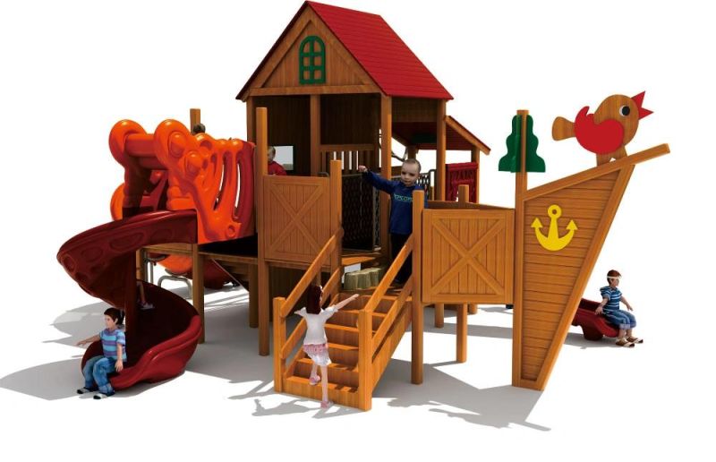 Newest Wooden Outdoor Playground