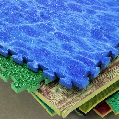 100cm Puzzle Play Foam Indoor Playground Grass Water Wood Pattern Mat