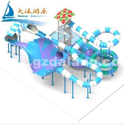 Amusementpark Rides Huge Aqua Park Water Slide Stormy Wave Watersports Equipment Fiberglass Products