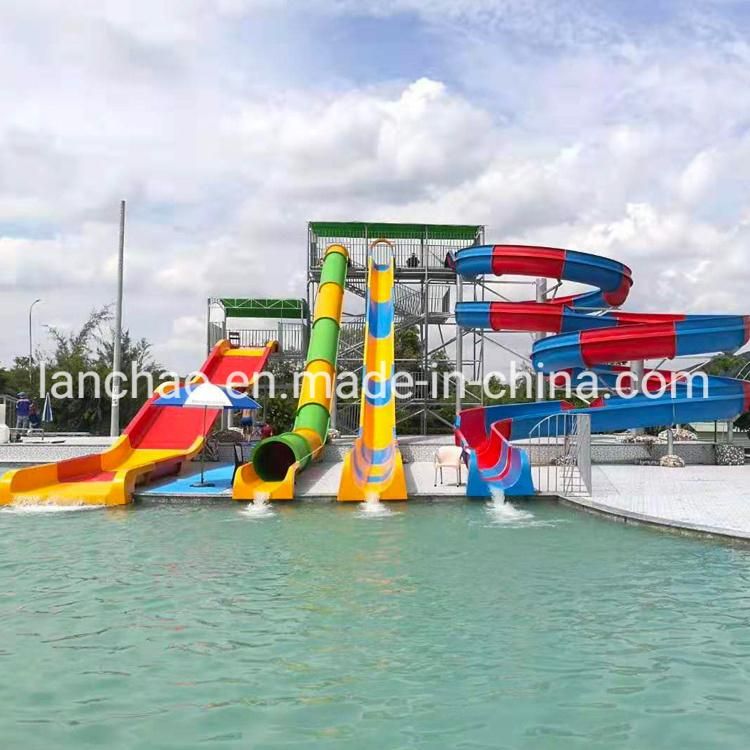 Hot Sell Large Fiberglass Adult Water Slides Tube for Park