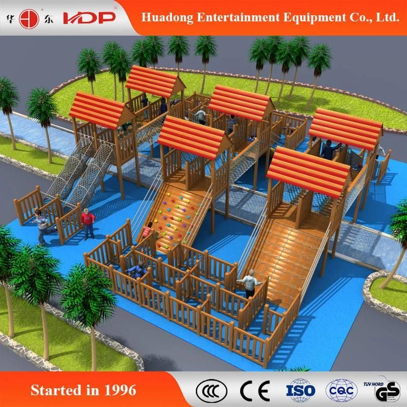 Outdoor Forest Series Park Playground Wooden Climbing Equipment (HD-MZ069)
