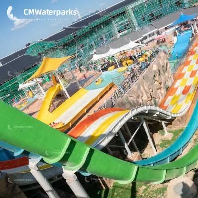 Factory Direct Sales Fiberglass Double Lane High-Speed Freefall Water Park Slides