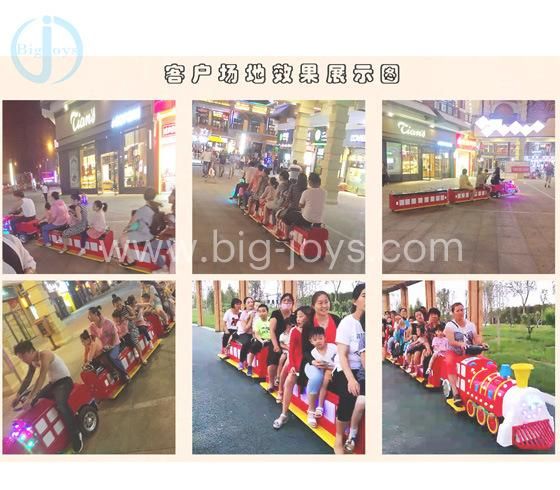 Children Amusement Park Ride Mini Kids Steam Trackless Train Riding Train Ride on Train