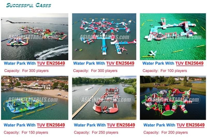 Large Inflatable Water Park on Land for Kids, Inflatable Water Slide with Pool