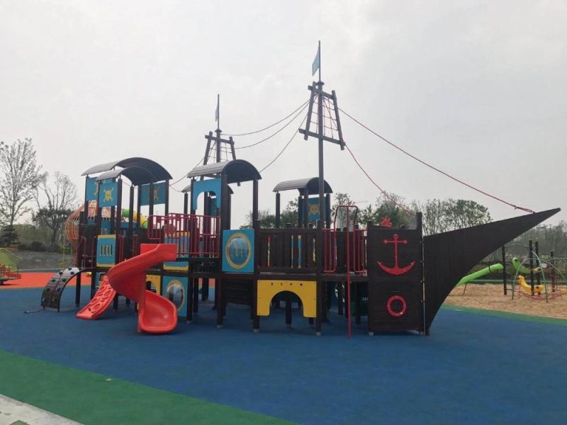 Children Outdoor Playground Equipment with Tunnel Slide