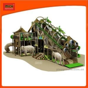 Jungle Theme Jungle Gym Popular Attraction Indoor Playground Plastic Tube Slide for Sale