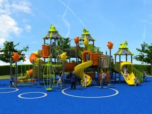 Plastic Material and Outdoor Playground Type Kids Play Equipment Slides (HD16-063A)