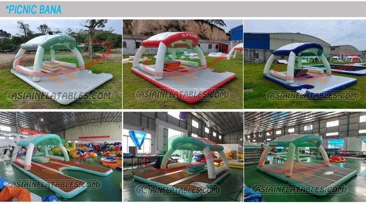 New Design Dwf Summer Water Inflatable Floating Island Dock