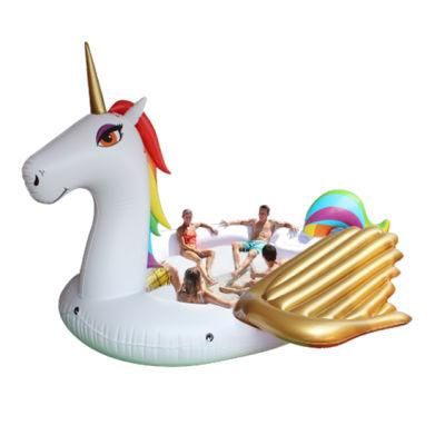 Large Unicorn Outdoor Water Inflatable Ride for 3-6 People on Floating Islands
