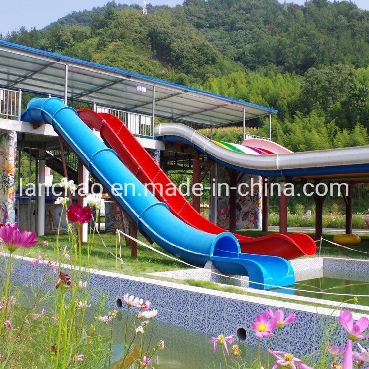 Colorful Fiberglass Barrel and Sledge Slide for Water Amusement Park