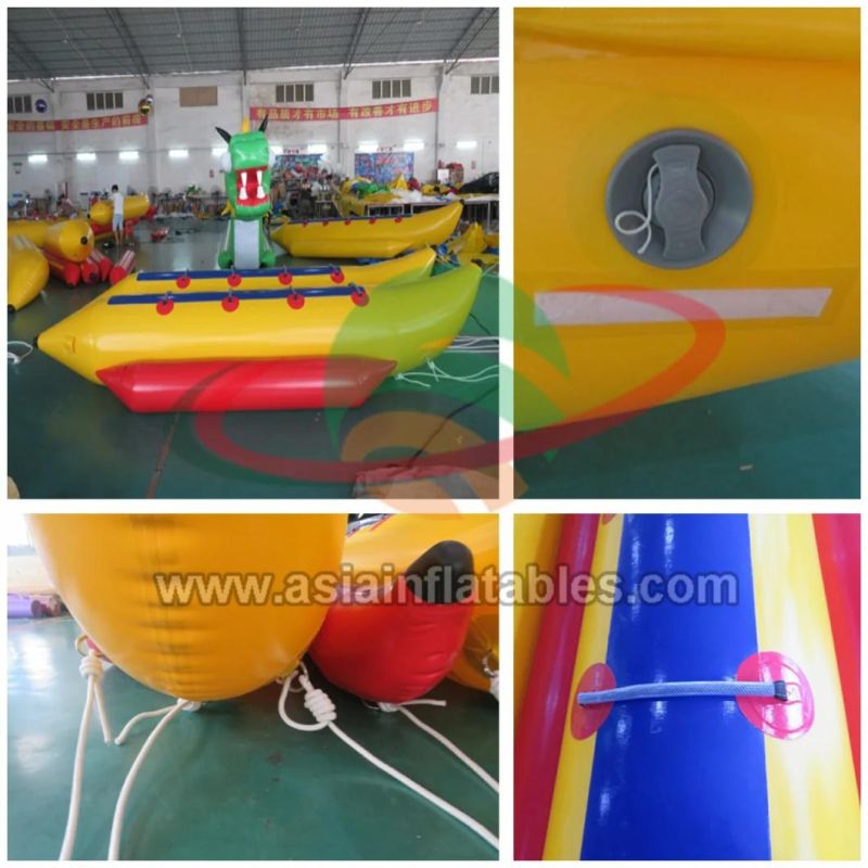 8 Person 0.9mm PVC Tarpaulin Towable Inflatable Banana Boat