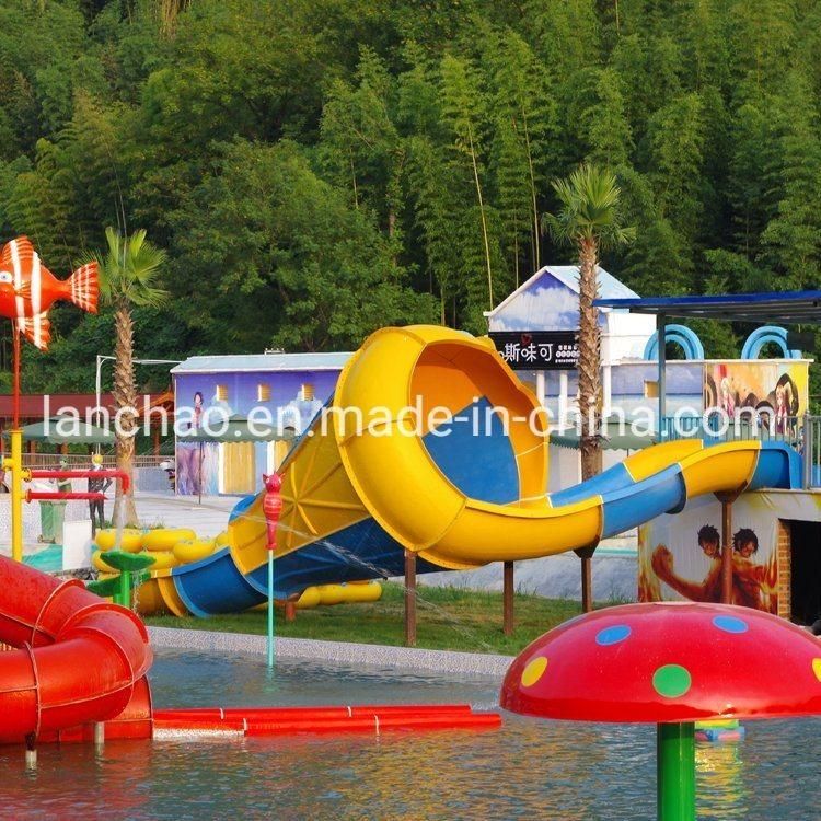 Family Fiberglass Water Park Equipment Mini Boomerang Water Slide