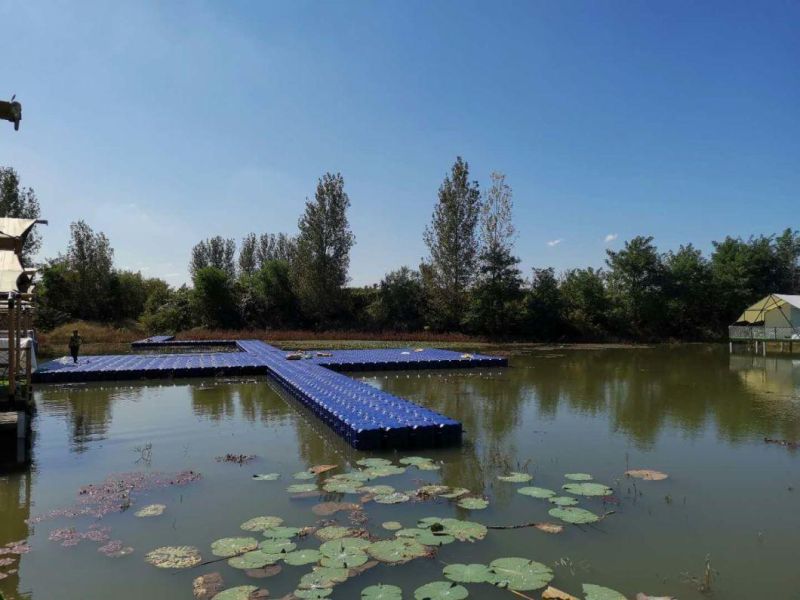 Modular Floating Pontoon Dock as Floating Bridge