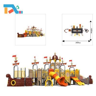 Commercial Pirate Ship Style Toddler Slide Outdoor Play Gyms Outdoor Playground Equipment for Kids Children