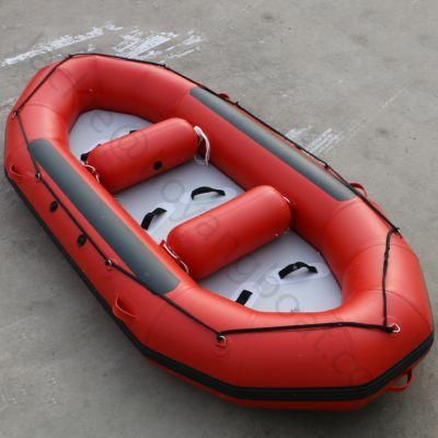 Made in China Small Raft Self Bailling Bottom PVC or Hypalon Material River Rafting Boatsale