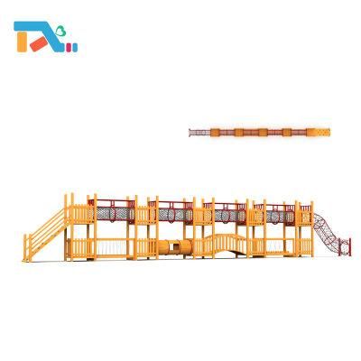 Preschool Kids Large Playground Wooden Used Equipment Child Slide Outdoor Playground Wood