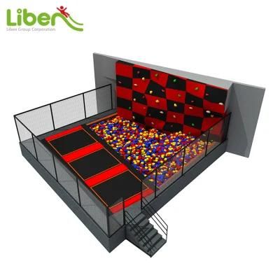 Small Trampoline for Children with Rock Climbing