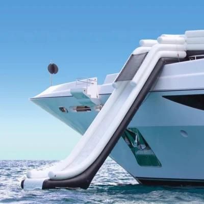 PVC Material White Color Inflatable Yacht Slide Inflatable Slide for Lake