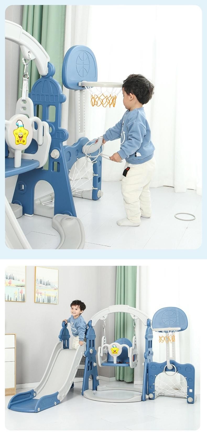 5 in 1 New Custom Kids Best Design Castle Slip and Children′ S Slide Indoor Toys Swing Slide for Kids