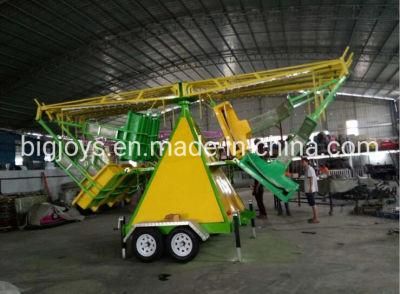 Good Quality Amusement Park Swing Ride Mini Portable Flying Chair with Trailer for Sale