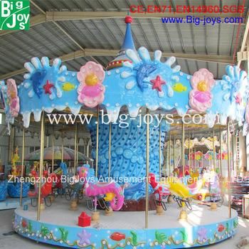 Kids Ride Attraction Park Equipment Electric Merry Go Round Carousel