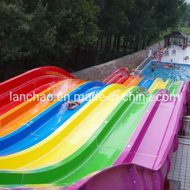 Fiberglass Racer Water Slide Equipment for Amusement Park Resort Hotel