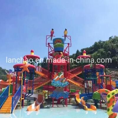 Amazon Style Water Park House Equipment with Spiral Water Slide