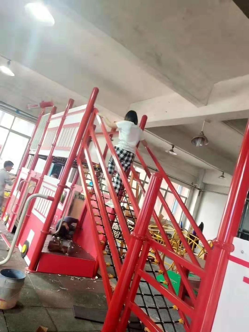 PE Board Fire Truck Children′s Entertainment Slide Equipment