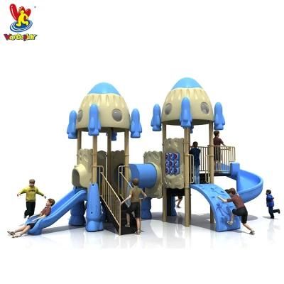GS TUV Standard Rocket Theme Amusement Park Rides Outdoor Children Kindergarten Toy Games Kids Plastic Slide Playground Equipment