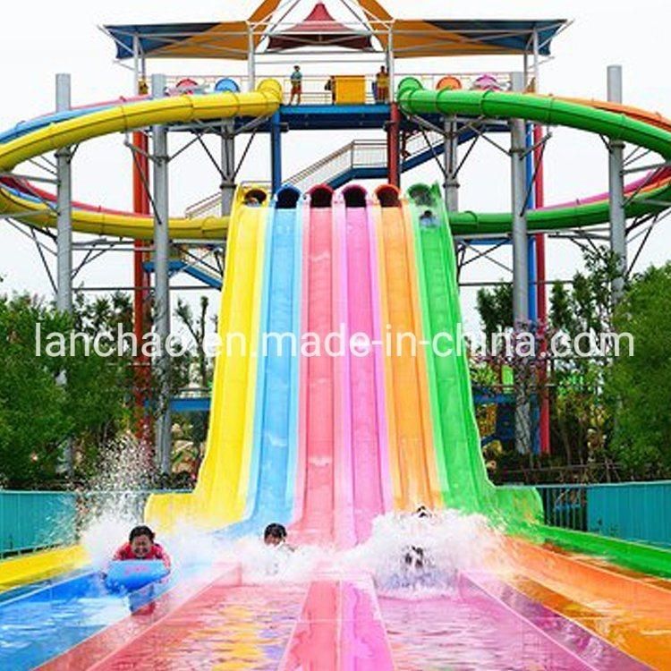 8-Lane Octopus Racer Fiberglass Water Slide for Park