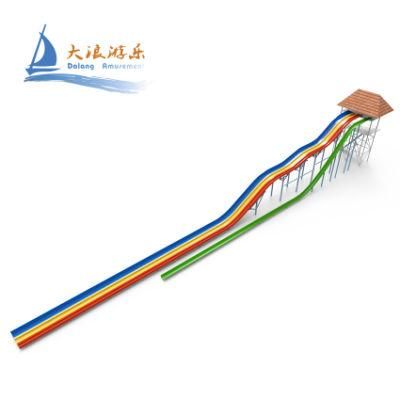 Rainbow Water Slide Sports Equipment Fiberglass Aqua Slide