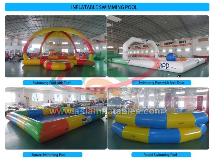 Portable Square Customized Rainbow Inflatable Swimming Pool