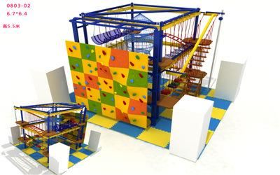 2016 Popular Attractive Kid&prime;s High Rope Course Indoor Adventure Playground Equipment