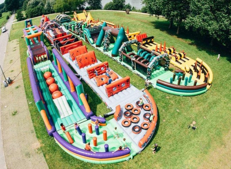 Fun Jump Inflatable Obstacle Course Obstacle Course Game Amusement Park
