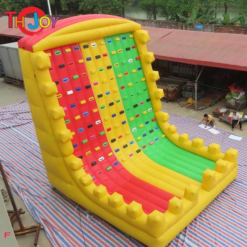 2022 New Design Commercial Sport Game 6X5m Outdoor Giant Inflatable Climbing Wall for Kids and Adults