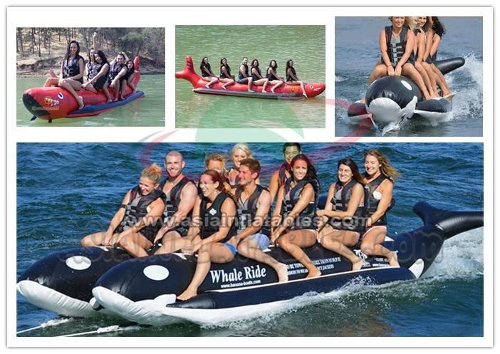 Inflatable Shark Boat Banana Boat Towable Water Ski Tube