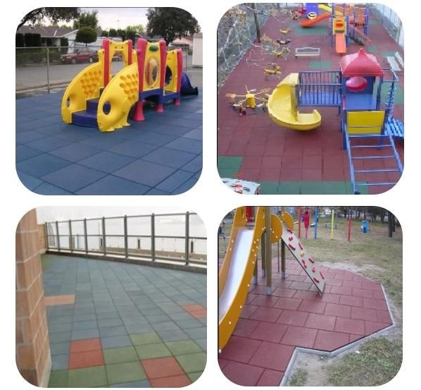 EPDM Colorful Rubber Paver, Recycled Interlocking Gym Matting/Sports Rubber Flooring