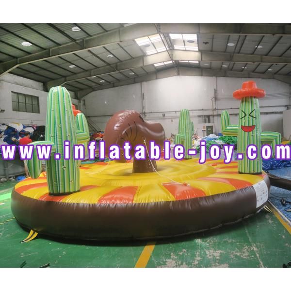 5m Inflatable Manual Rodeo Bull Rope Pull Rinding Bull Game for Kids and Adults