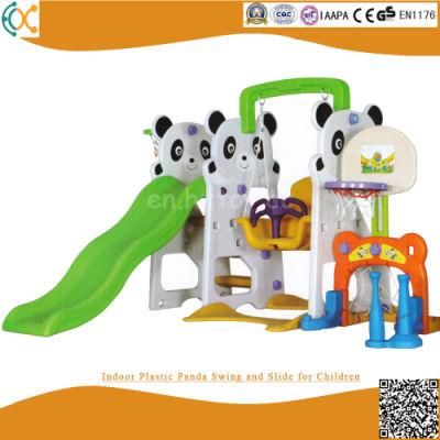 Indoor Plastic Panda Swing and Slide for Children