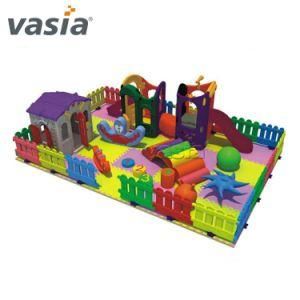 Kids Indoor Playground School Playground with Playhouse and Indoor Plastic Slide