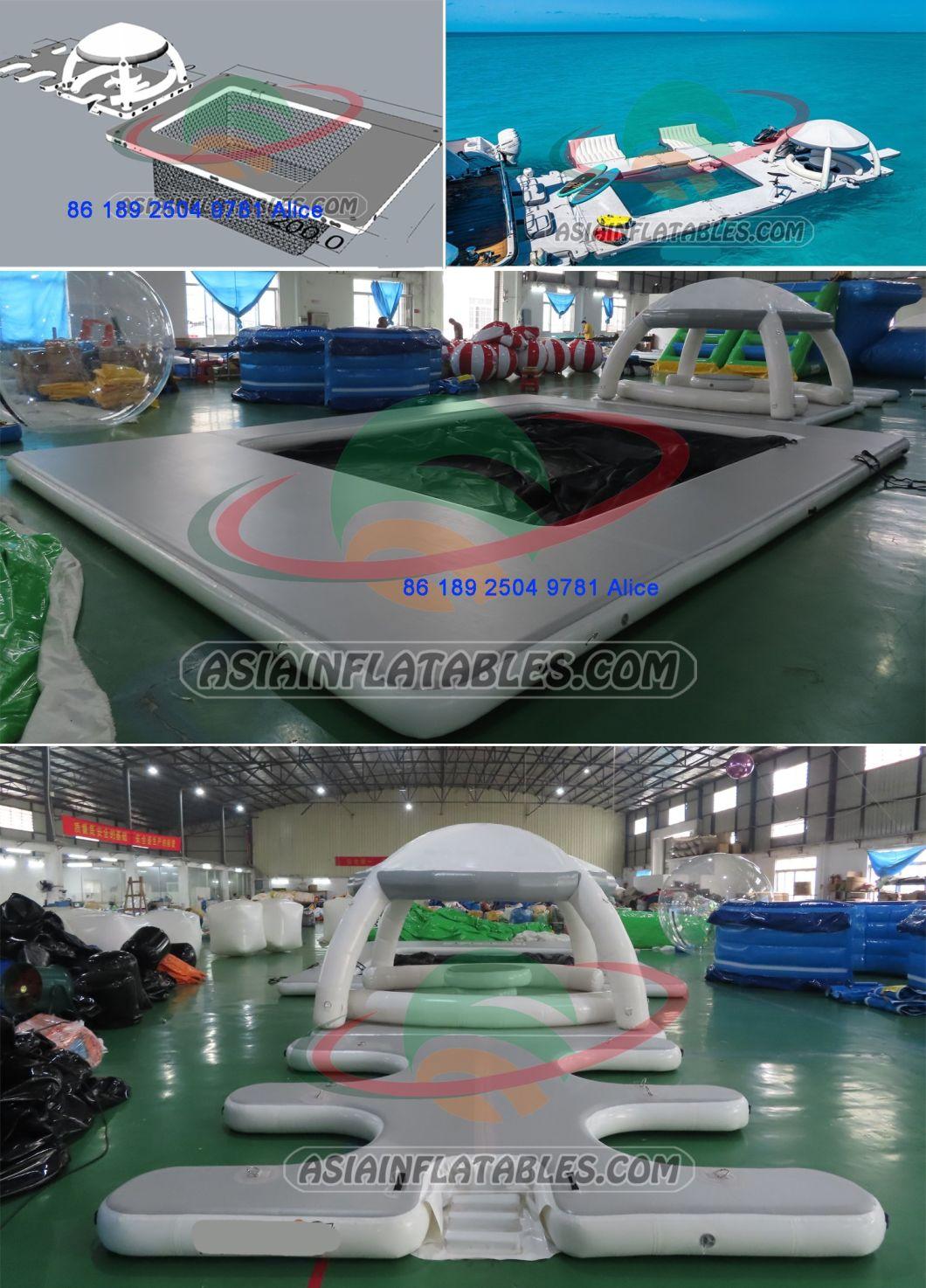 Aquabanas Inflatable Floating Platform Inflatable Aqua Banas Water Platform for Sunbathing