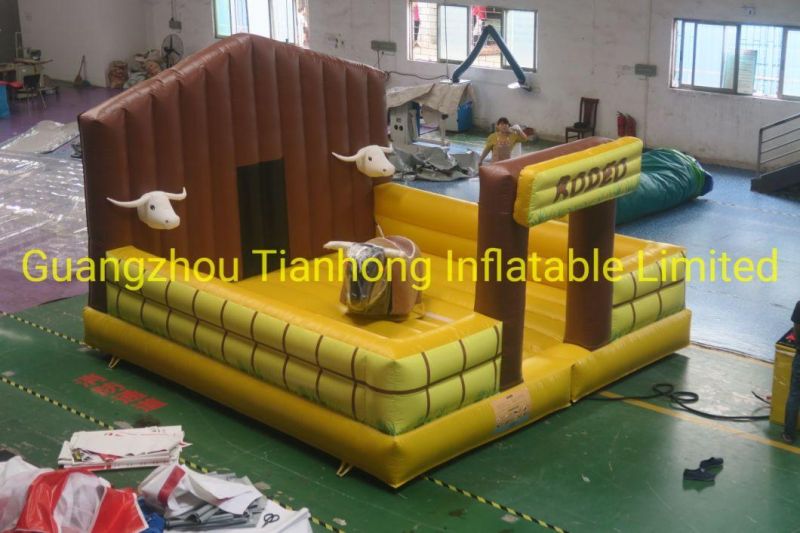 2022 New Design 5X5m Inflatable Rodeo Mechanical Bull Riding Game