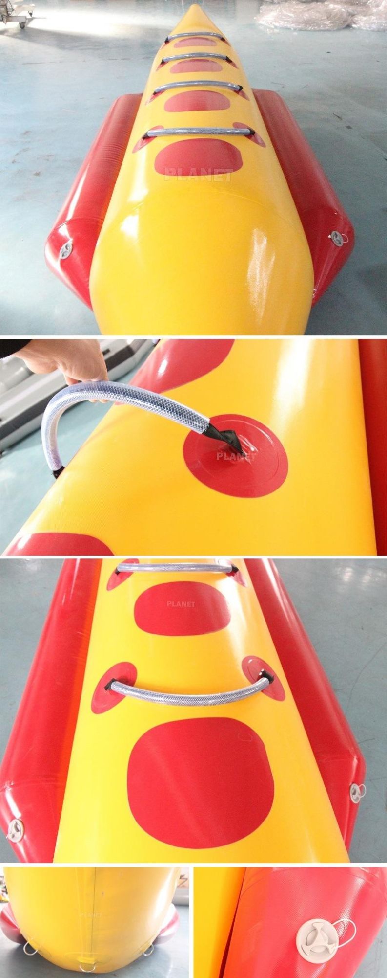 Custom PVC 4 Persons Single Tube Inflatable Banana Boat