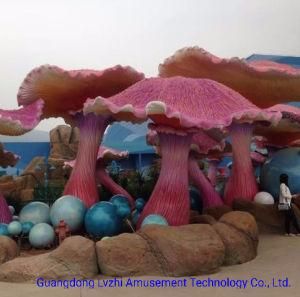Artificial Pink Mushroom Water Play for Water Park (LZ-043)