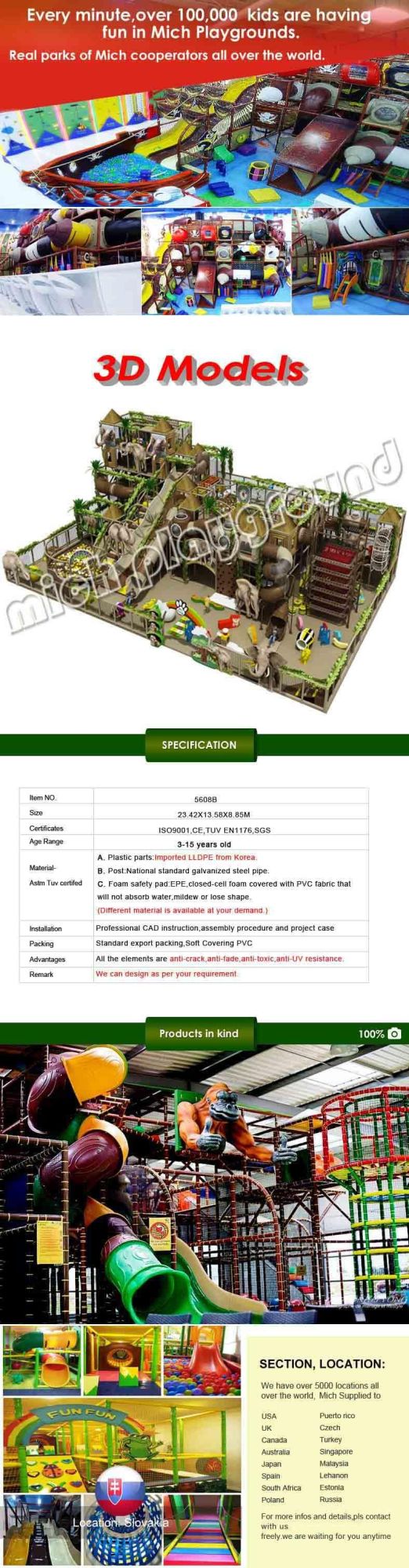 Big Kids Kate Dinosaur Indoor Playground Equipment Prices