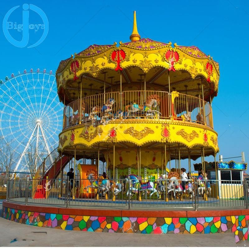 Musical Carousel Horse, Playground Equipment Carousel, Playground Carousel Horses for Sale/Outdoor Amusement Park Carousel for Sale