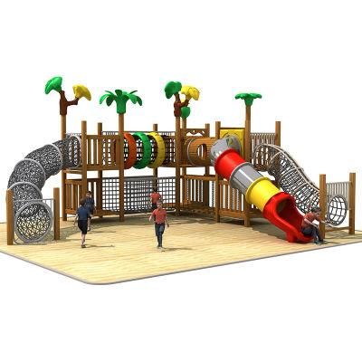 Amusement Park Equipment Rope Tunnel Slide Jungle Gym Adult Wooden Climbing