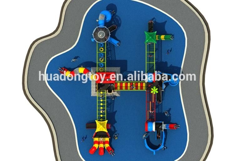 High Quality Children Outdoor Playground Plastic Combined Slides